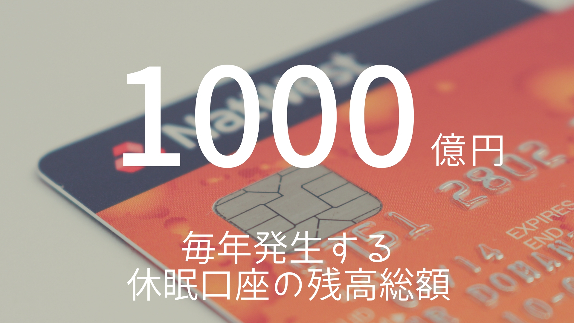 「1000億円」 >>> 毎年発生する休眠口座の残高総額。