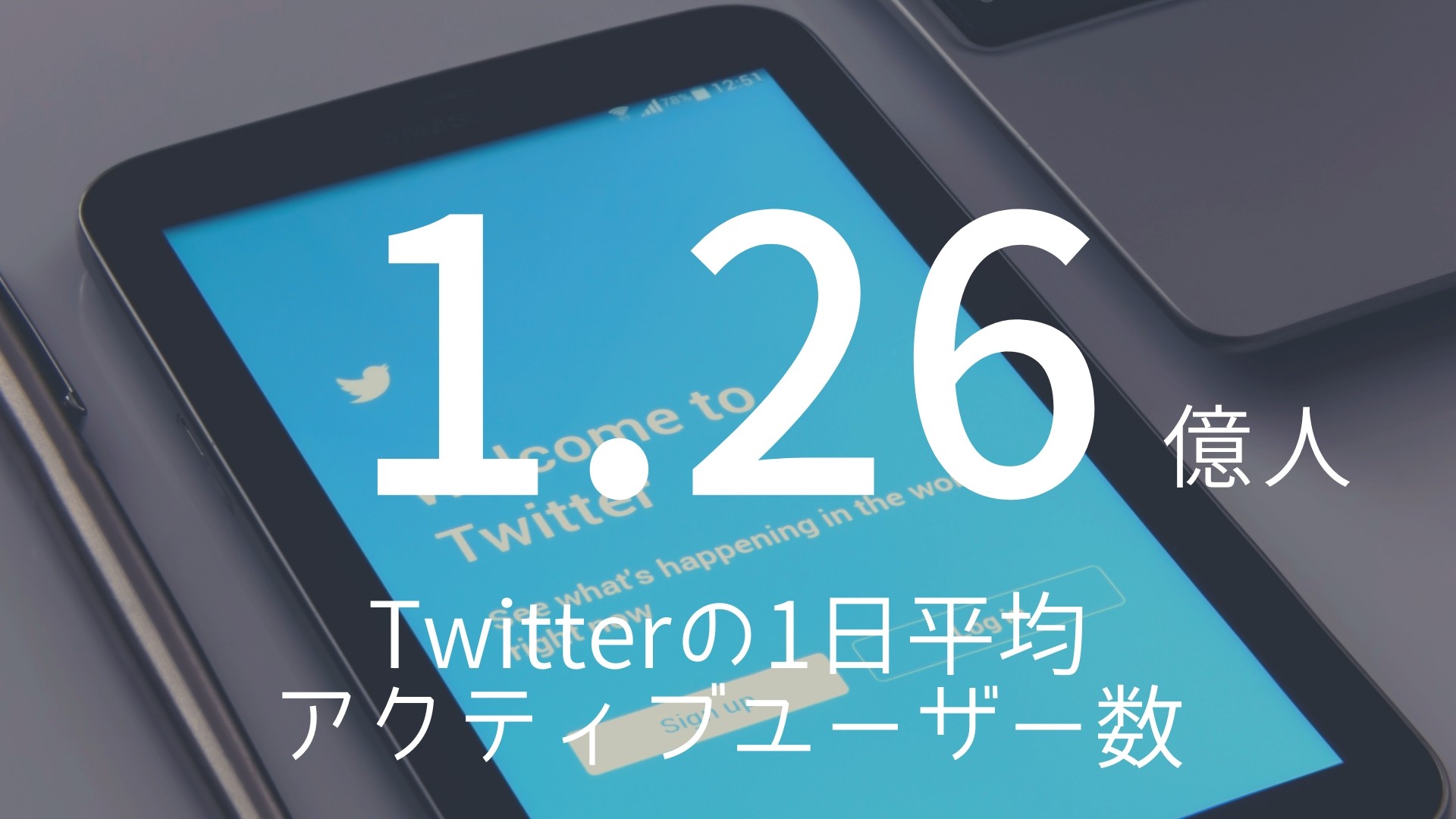 「1.26億人」 >>> Twitterの1日平均アクティブユーザー数。